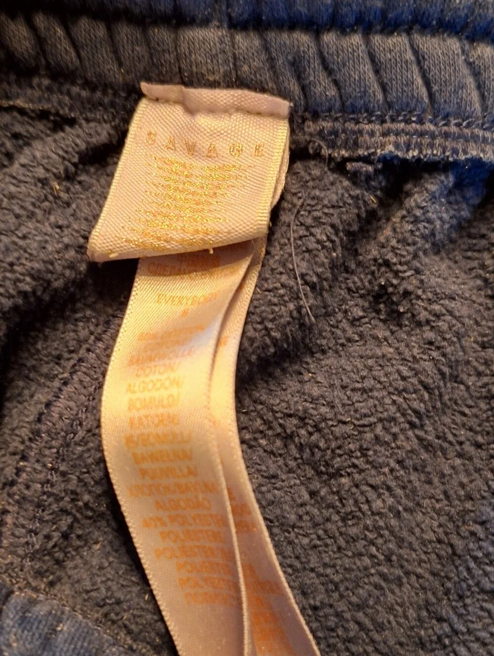 Savage X Fenty Navy Jogger Pants with Elastic Waist